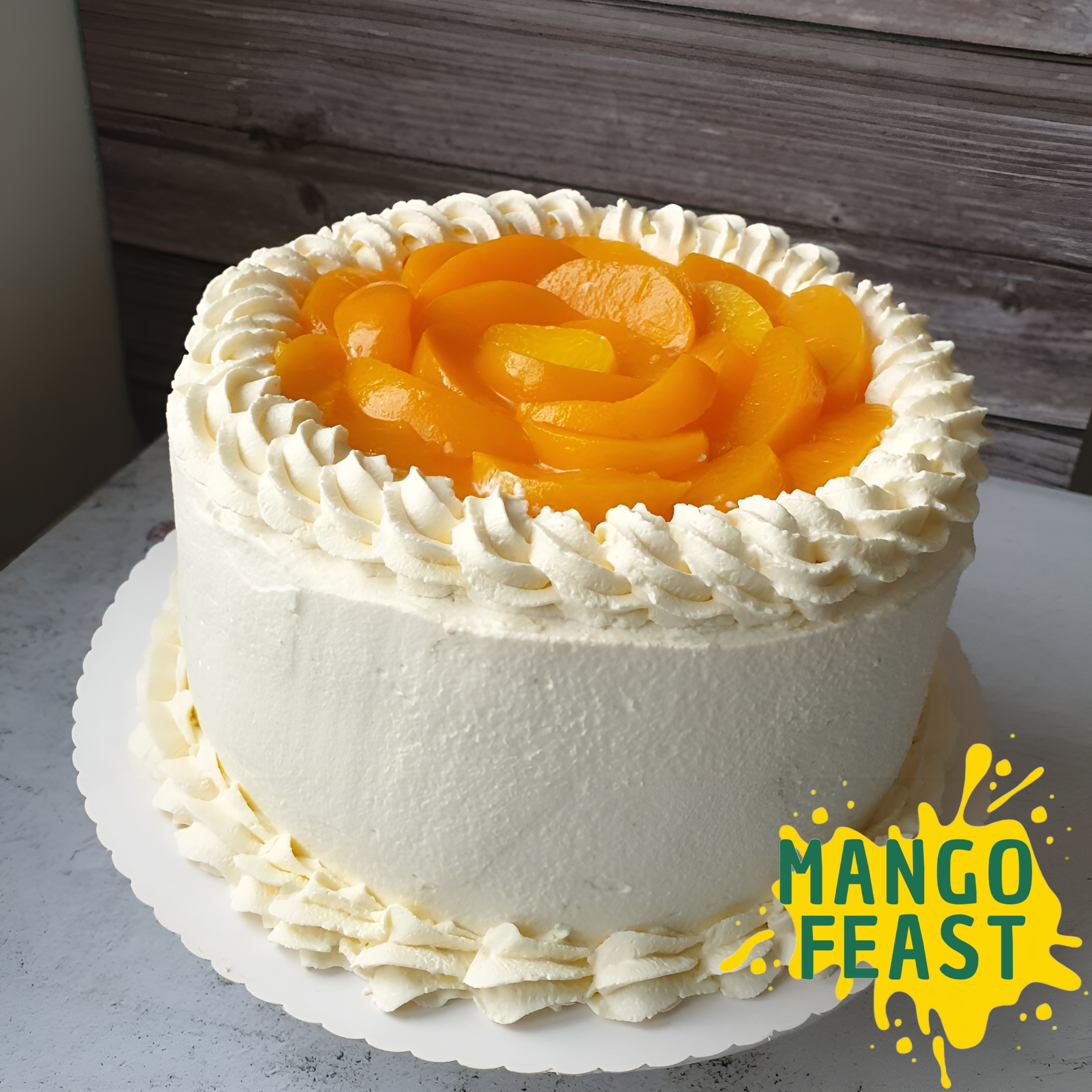 Mango cream cake 2lbs cake Tropical flavors Ripe mangoes Delectable dessert Special occasion Sweetest desires