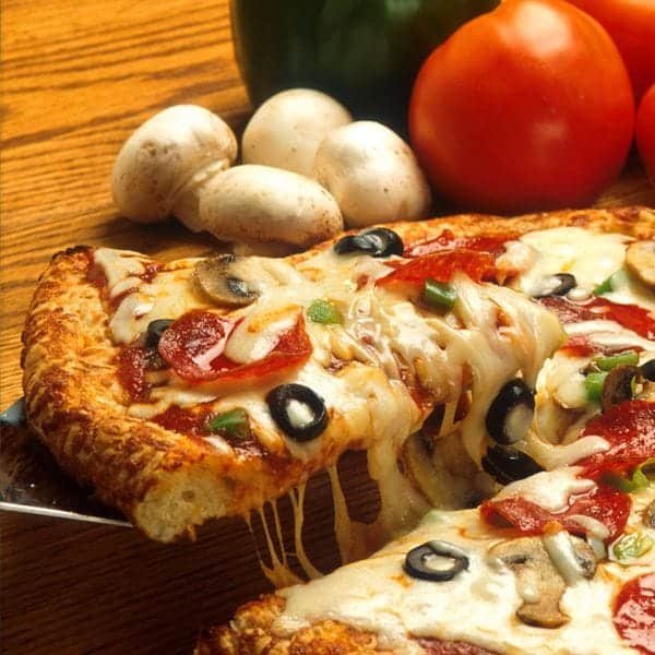 Super Supreme Pizza With Drink