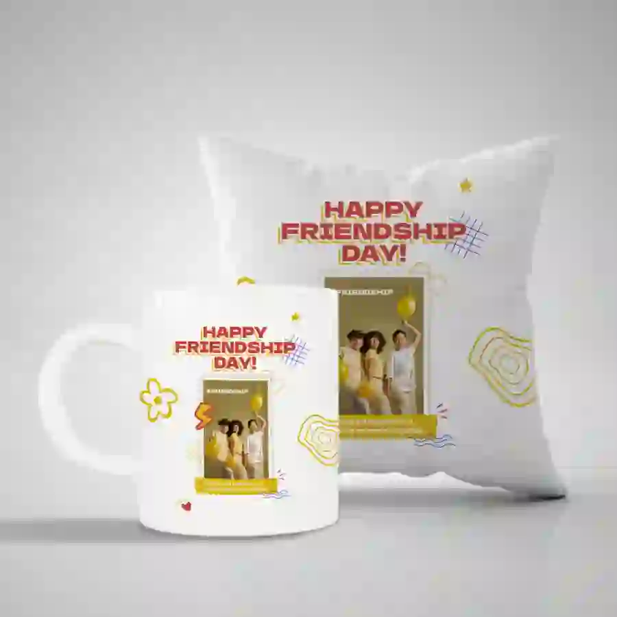 Customized Friendship Day Mug & Pillow